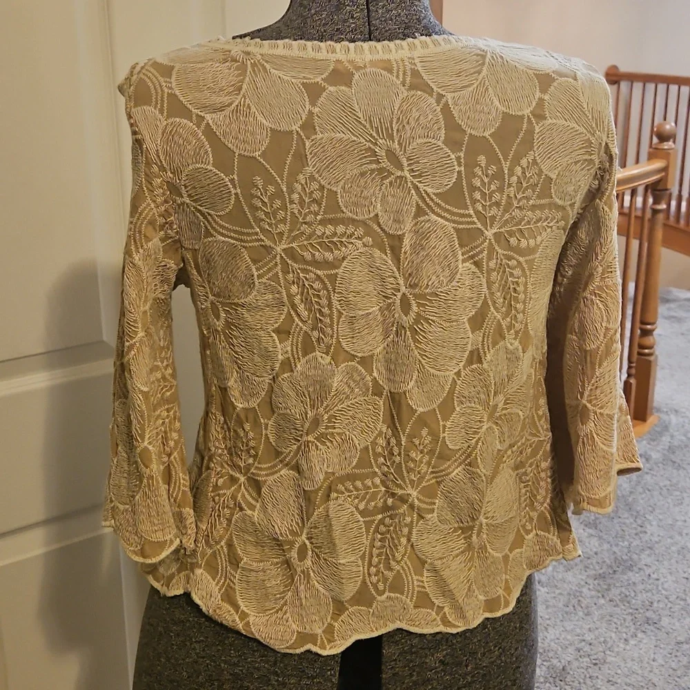 Solitaire Floral Embroidered Rayon Blouse - Picture 5 of 7